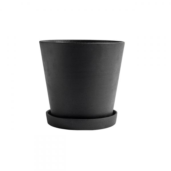 Bloempot met schoteltje - medium