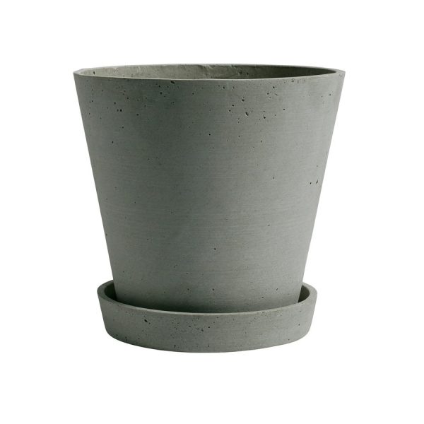 Bloempot met schoteltje - xl - groen