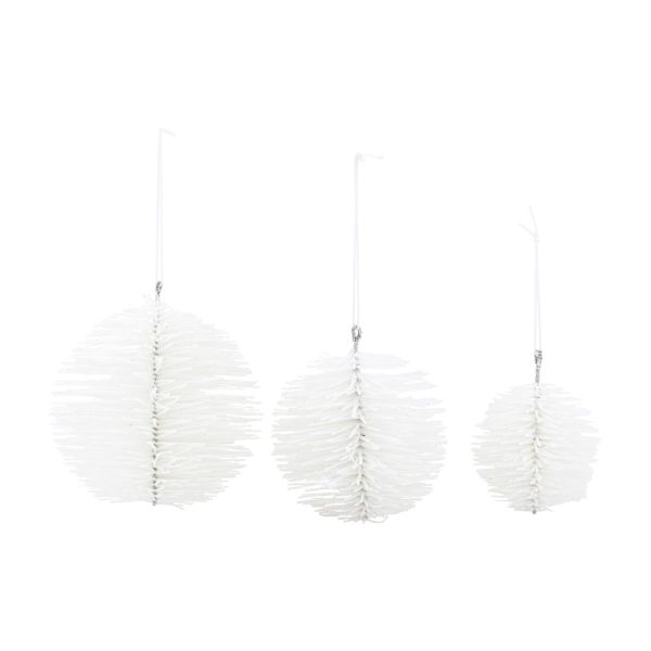 Ornaments - kerstbal - wit - Afbeelding 2
