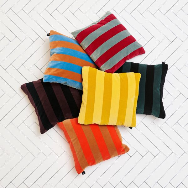 Soft stripe - kussen - blauw - Afbeelding 3