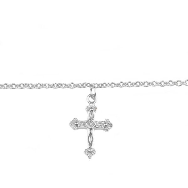 Souvenir - armband – kruis/zilver