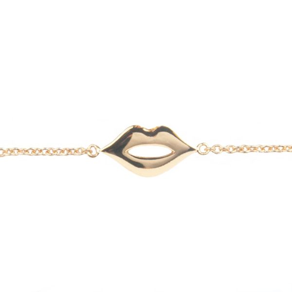 Souvenir - armband – lippen/goud