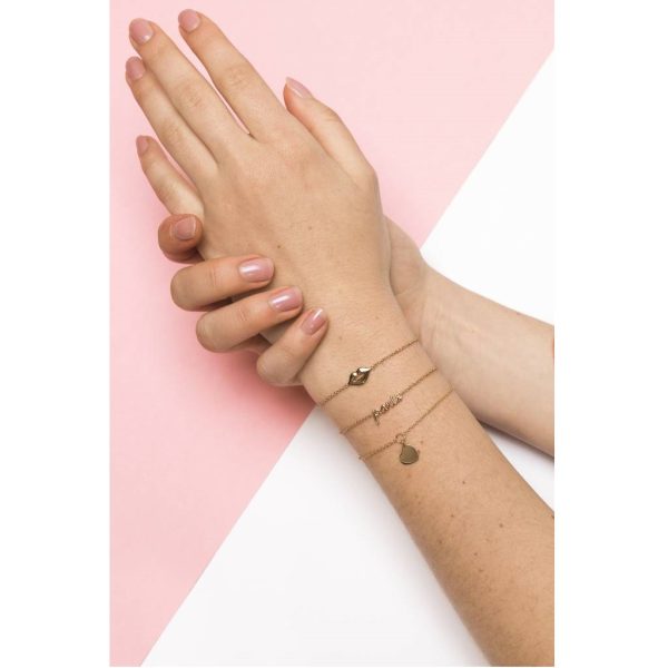 Souvenir - armband – lippen/goud - Afbeelding 3