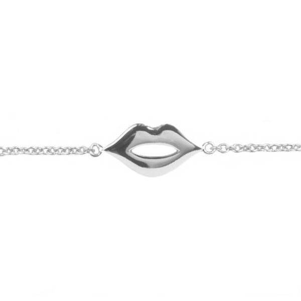 Souvenir - armband – lippen/zilver