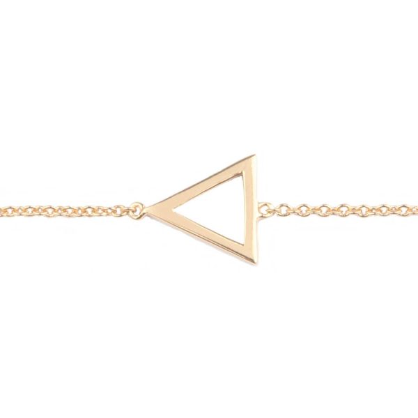 Souvenir - armband – open driehoek/goud