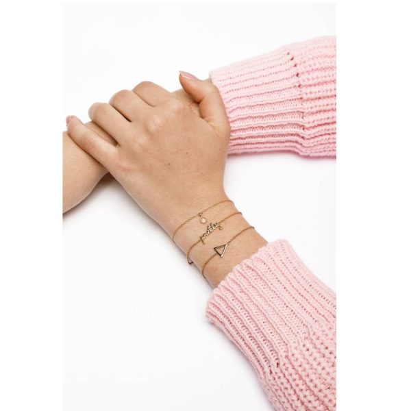 Souvenir - armband – open driehoek/goud - Afbeelding 3