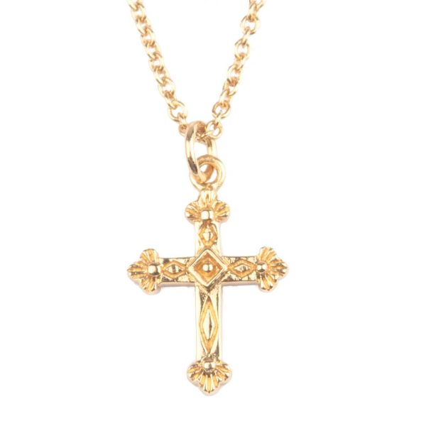 Souvenir - ketting – kruis/goud