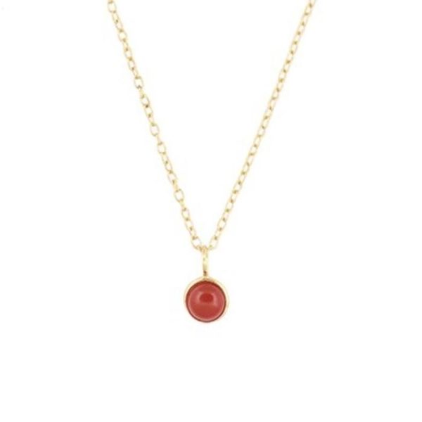 Whisper ketting- rode onyx/goud