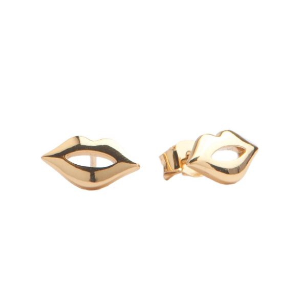 Parade – oorbellen - lippen/goud