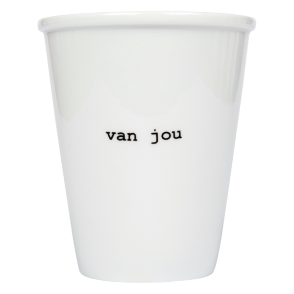 Van jou - porsleinen beker