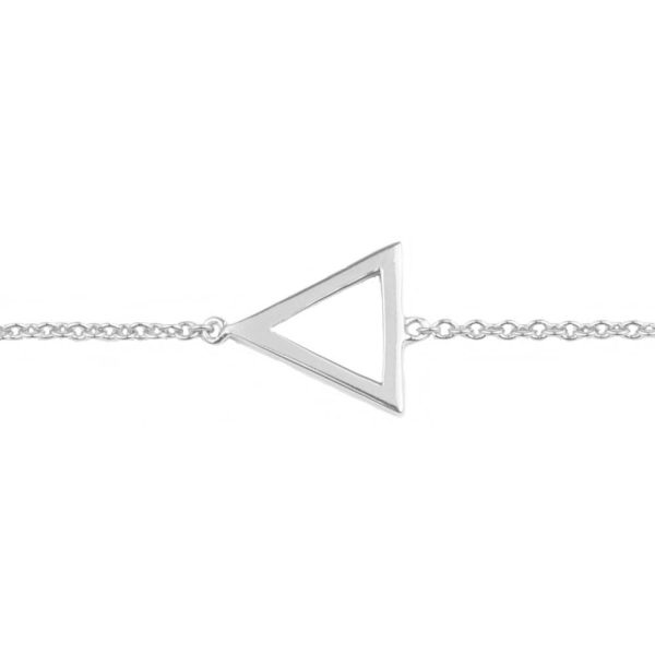 Souvenir - armband – open driehoek/zilver
