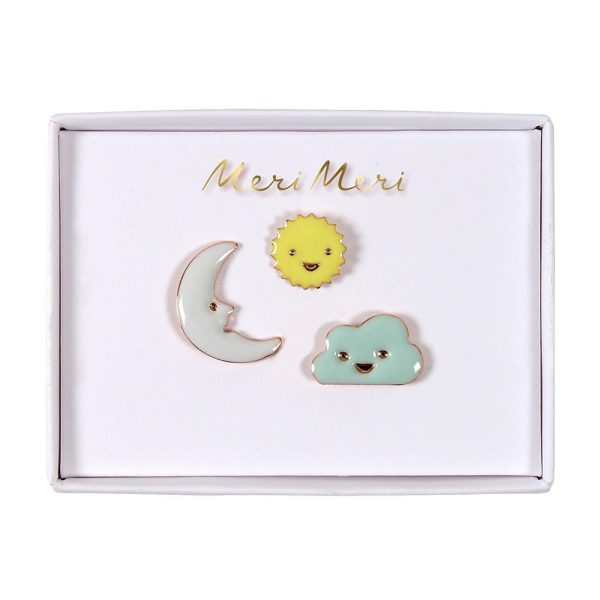 Zon, maan en wolk - pins