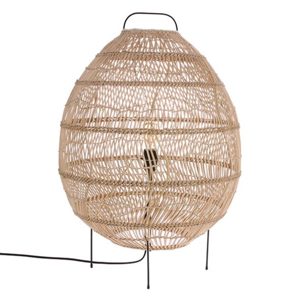 Wicker egg - vloerlamp