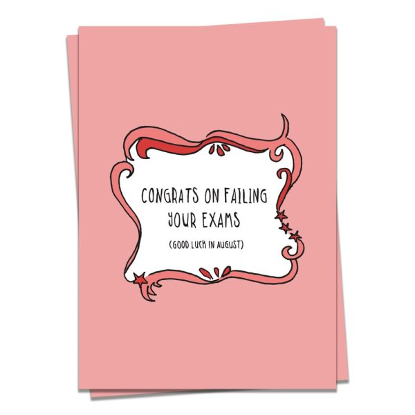 Failed exams - wenskaart