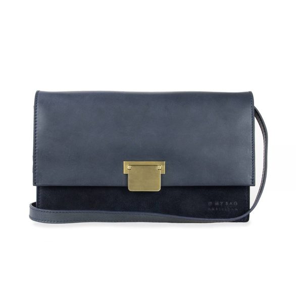 Grace - handtas - navy/suede