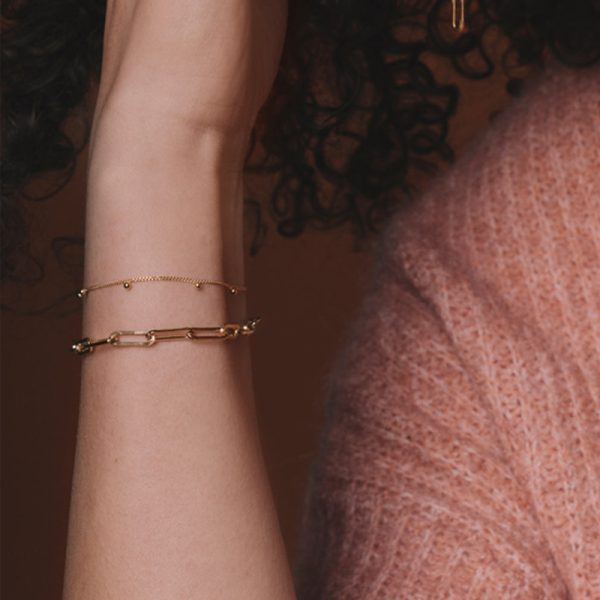Five balls - armband - goud