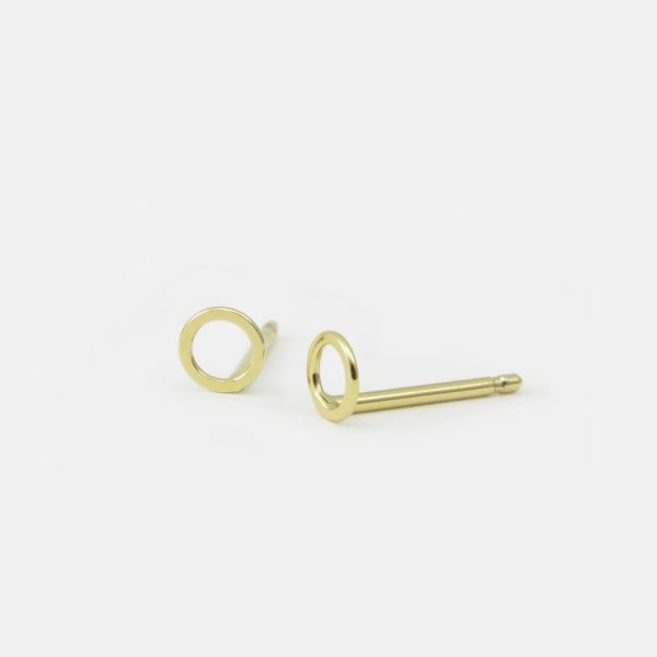 Cirkel small - oorbellen - goud