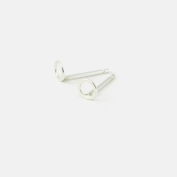 Cirkel small - oorbellen - zilver