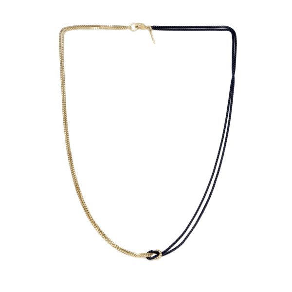 Knot - ketting - zwart