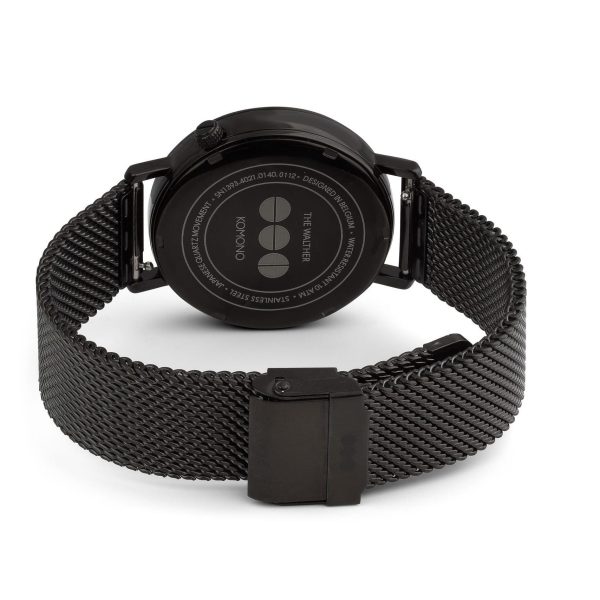 Walther mesh - polshorloge - zwart - Afbeelding 2