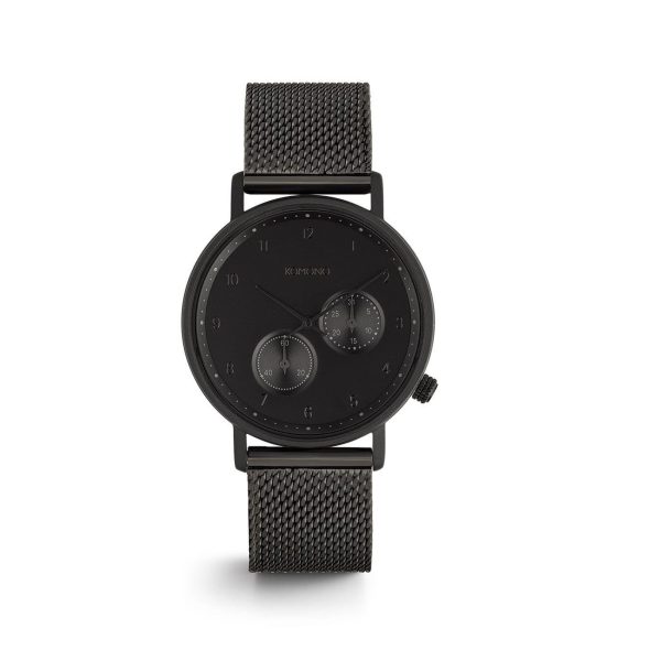 Walther mesh - polshorloge - zwart
