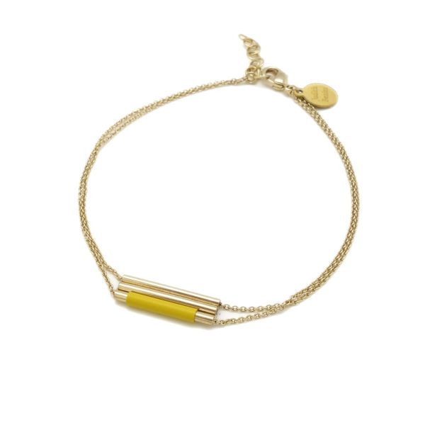 Lines - armband - mosterd