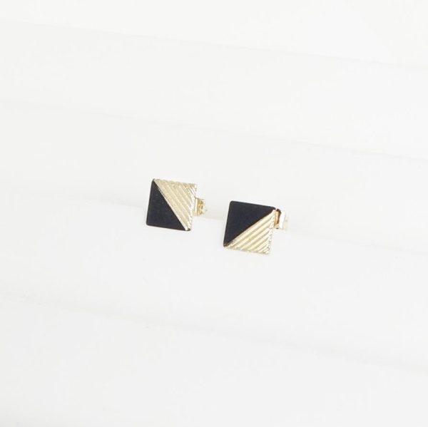 Paperboat – oorbellen - zwart