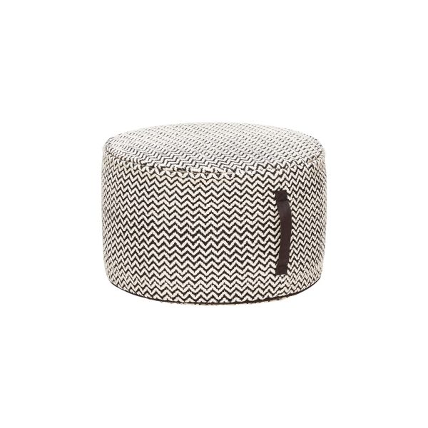 Pouf met handvat - patroon/rond