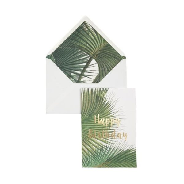 Botanic palm - happy birthday - wenskaart