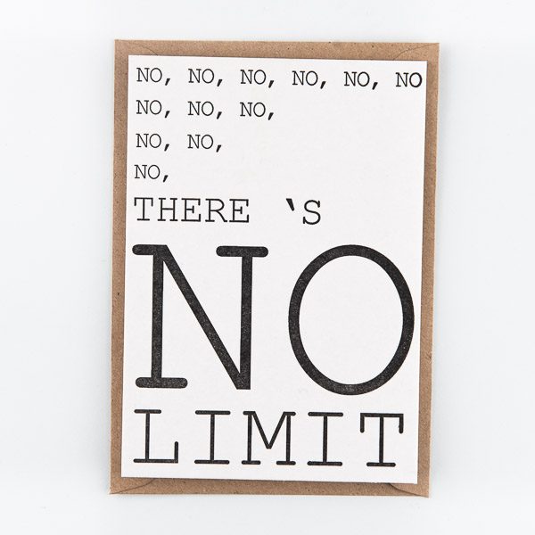 No limit - wenskaart