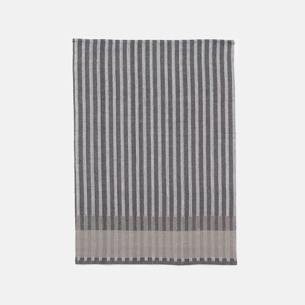 Grain jacquard - theedoek - grijs