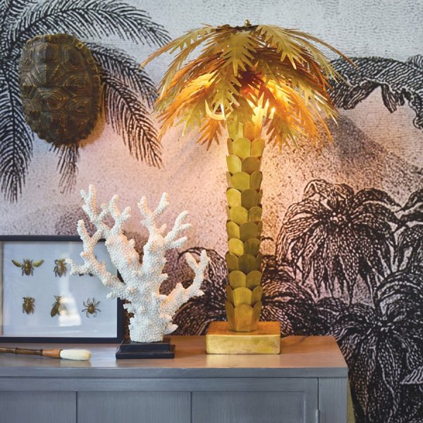 Palm lamp - messing - Afbeelding 4