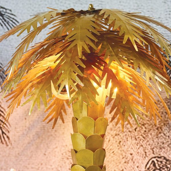 Palm lamp - messing - Afbeelding 2