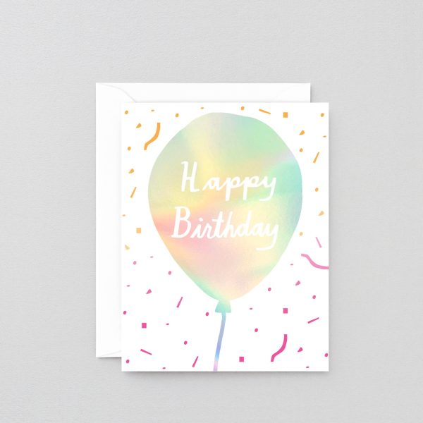 Happy birthday balloon - wenskaart