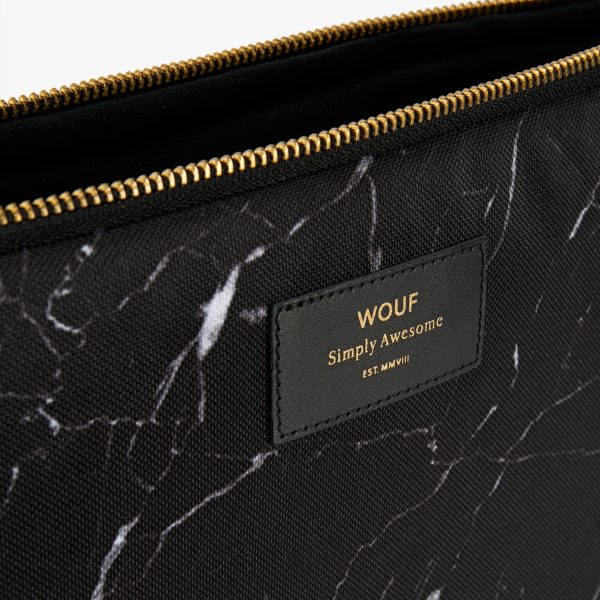 Zwart marmer - laptophoes 15" - Afbeelding 3