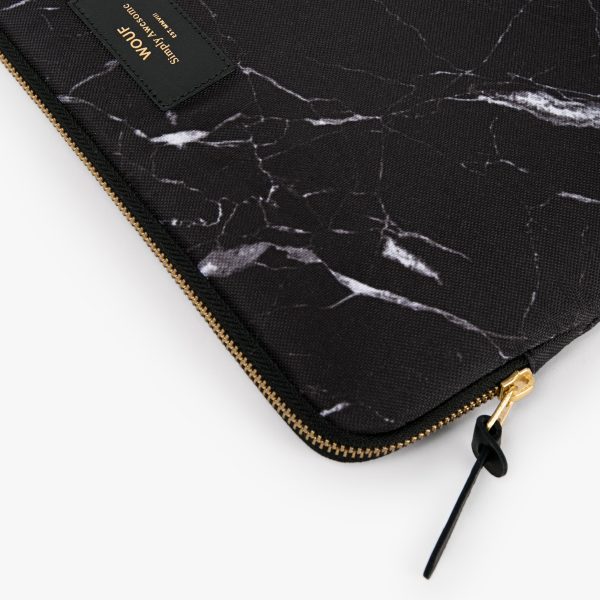 Zwart marmer - laptophoes 15" - Afbeelding 4