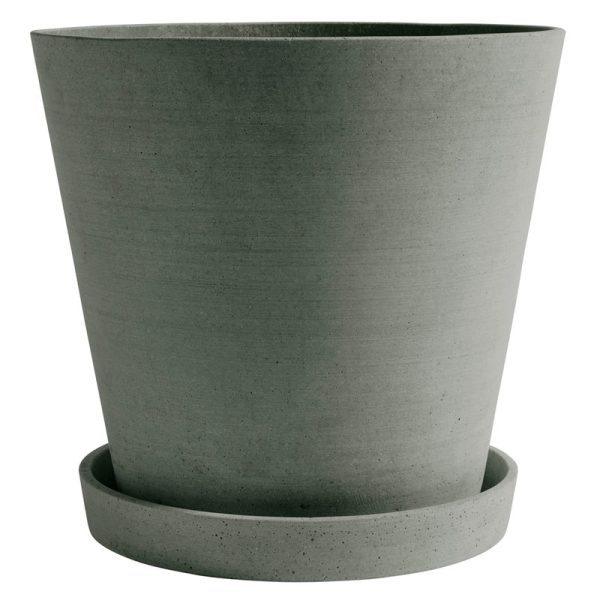 Bloempot met schoteltje – XXXL groen