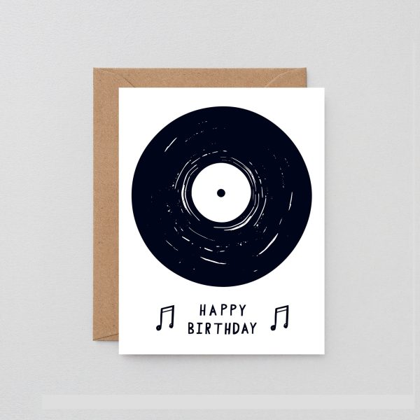 Happy birthday record - wenskaart