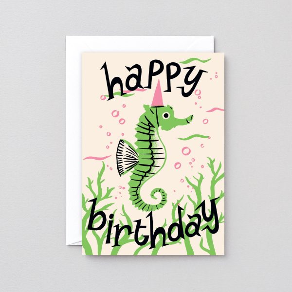 Happy birthday seahorse - wenskaart