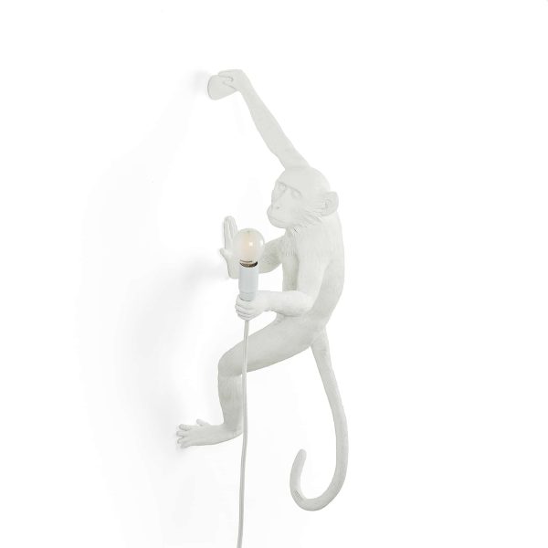 Monkey (rechts) - wandlamp - wit