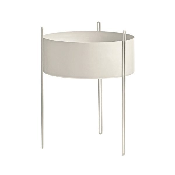 Pidestall bloempot - grijs - large