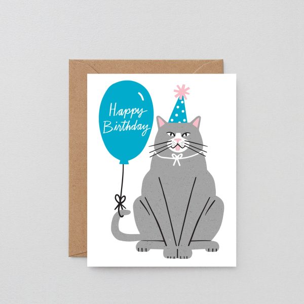 Birthday cat - wenskaart