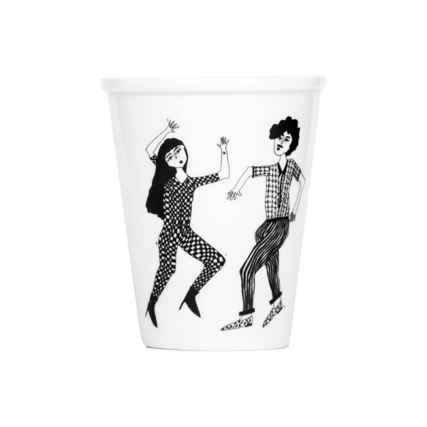 Dancing couple - beker