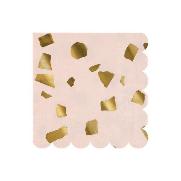 Roze confetti - servet - small