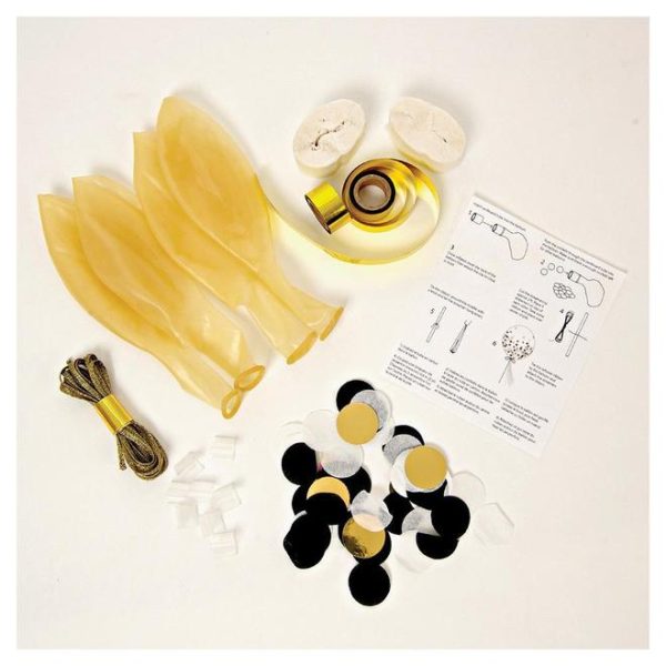 Confetti ballonnen kit - goud en zilver - Afbeelding 3