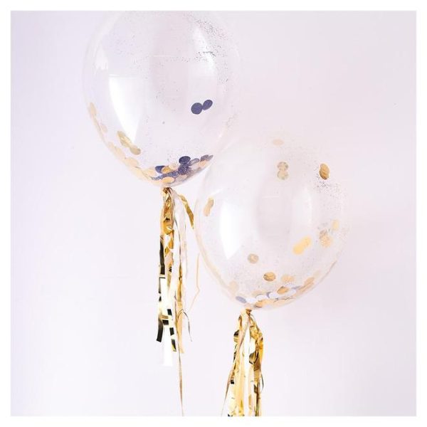 Confetti ballonnen kit - goud en zilver - Afbeelding 2