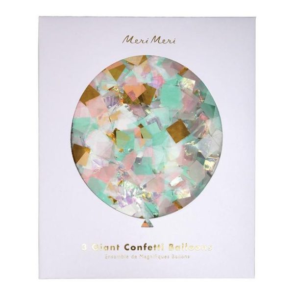 Grote confetti ballonnen - pastel - Afbeelding 2
