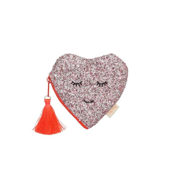 Glitter hart - portemonnee