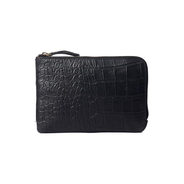 Lola croco - handtas - zwart - Afbeelding 3