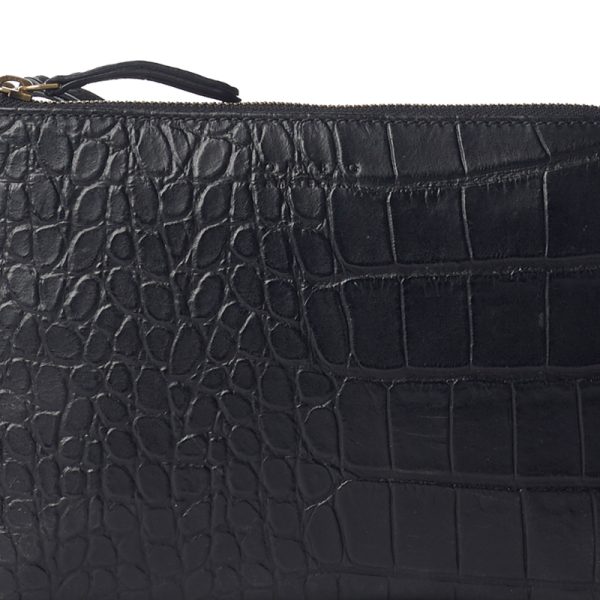 Lola croco - handtas - zwart - Afbeelding 7